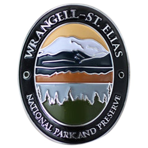 Wrangell St. Elias National Park Walking Stick Medallion - Alaska Preserve Hiking Collectors Badge
