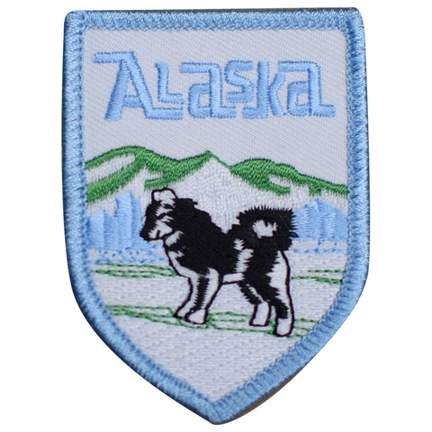 Alaska Husky Patch - Sled Dog Iditarod Puppy AK Outdoors Badge 2.75" (Iron on)
