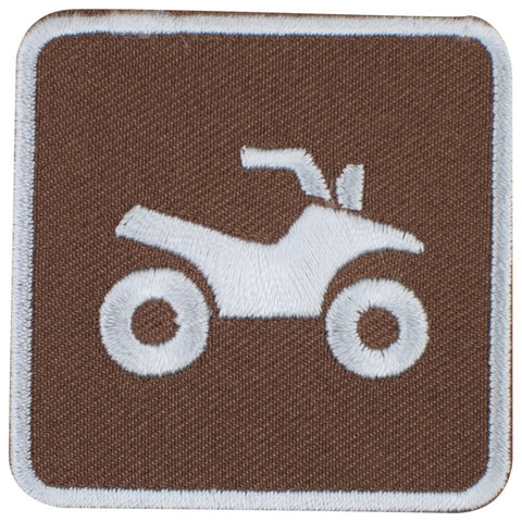 ATV Applique Patch - Off Road OHV Park Sign Recreational Activity 2" (Iron on)