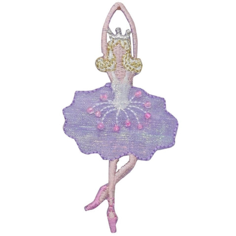Ballerina Applique Patch - Ballet Dancer Badge 3-1/8" (Iron on) - Patch Parlor