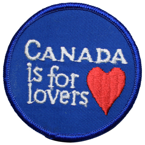 Vintage Canada Patch - CANADA is for Lovers, Heart, Canadian Badge 3" (Sew on) - Patch Parlor