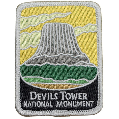 Devils Tower National Monument Patch - Wyoming, Bear Lodge Mtns, Black Hills 3" (Iron on)