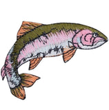 Rainbow Trout Applique Patch Set - Fish Fisherman Badge 2-1/8" (2-Pack, Iron on) - Patch Parlor