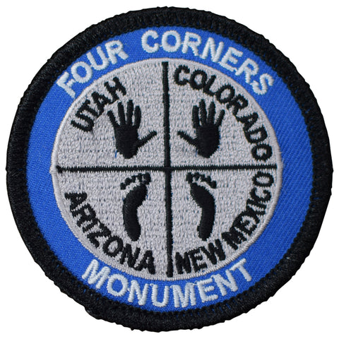 Four Corners Monument Patch - Utah Colorado Arizona New Mexico 2.5" (Iron on)