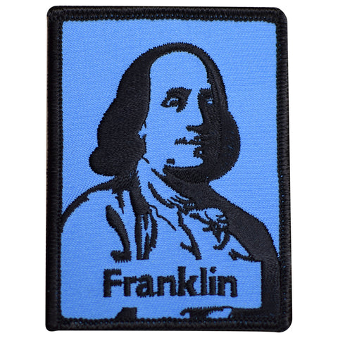 Benjamin Franklin Patch - Founding Father, Writer, Inventor 3" (Iron on)