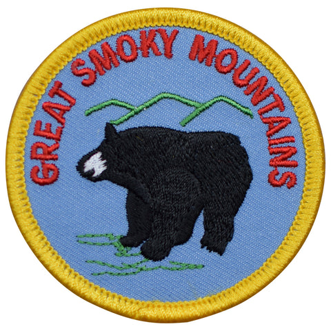 Great Smoky Mountains Patch - Black Bear, Appalachian Trail 2.5" (Iron on) - Patch Parlor