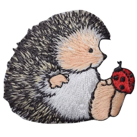 Hedgehog Applique Patch - Ladybug, Insect, Bug Badge 2.25" (Iron on) - Patch Parlor