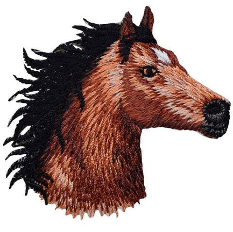 Horse Applique Patch - Equestrian, Western Badge 2.25" (Iron on) - Patch Parlor