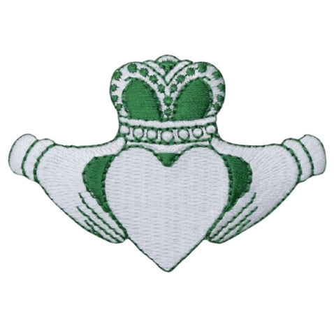 Claddagh Applique Patch - Heart, Love, Irish Badge 3" (Iron on) - Patch Parlor