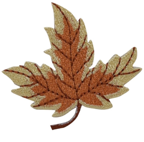 Fall Autumn Leaf Applique Patch 2-1/8" (Iron on) - Patch Parlor