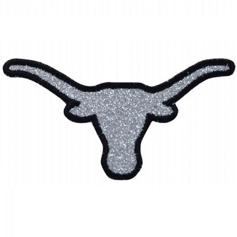 Longhorn  Applique Patch - Sparkly Bull Skull, Cowboy Western Badge 4" (Iron on) - Patch Parlor