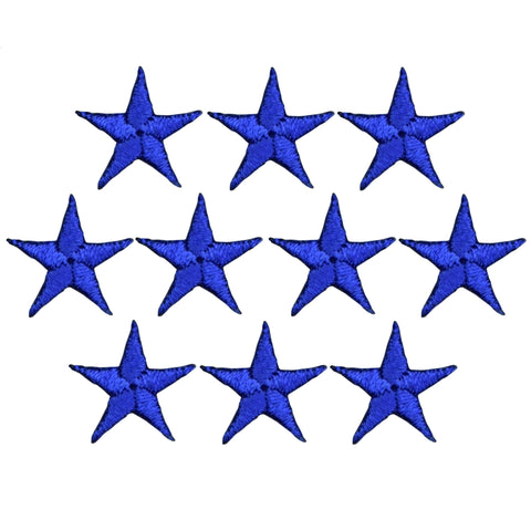 Star Applique Patch - Royal Blue 5/8" (10-Pack, Iron on) - Patch Parlor