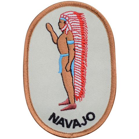 Navajo Patch - Native American Indian Badge 3-7/8" (Iron on) - Patch Parlor