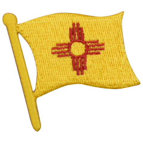 New Mexico Applique Patch - NM Flag, Albuquerque, Santa Fe 1-7/8" (Iron on) - Patch Parlor
