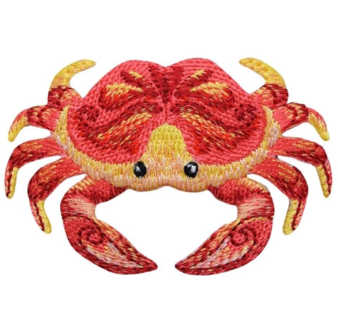 Crab Applique Patch - Crustacean Ocean Creature 2.75" (Iron on) - Patch Parlor