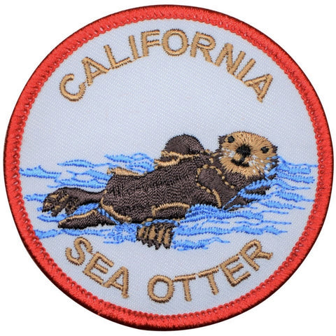 California Patch - CA Sea Otter, Monterey, Santa Cruz, Big Sur Badge 3" (Iron on) - Patch Parlor
