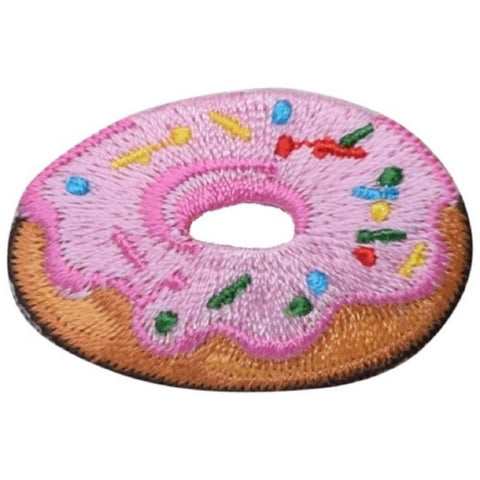 Donut Applique Patch - Sprinkles, Frosting, Sweets, Food Badge 1.5" (Iron on) - Patch Parlor