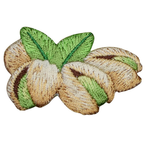 Pistachios Applique Patch - Cracked Pistachio Nuts Food Badge 1-7/8" (Iron on) - Patch Parlor