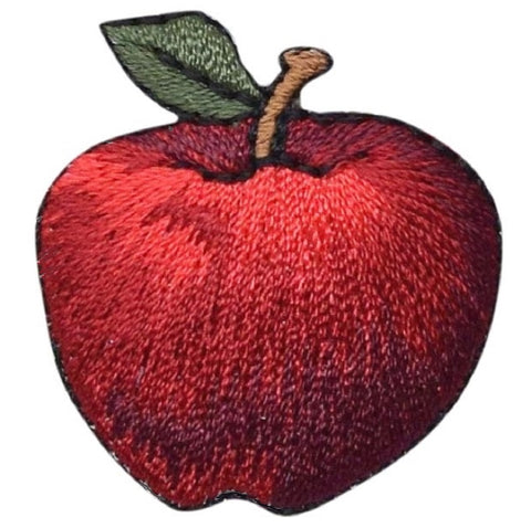 Apple Applique Patch - Fruit, Food Badge 1-3/8" (Iron on) - Patch Parlor