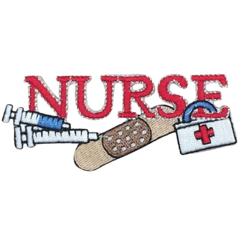 Nurse Applique Patch - Medical Tools, First Aid Badge 3.5" (Iron on) - Patch Parlor