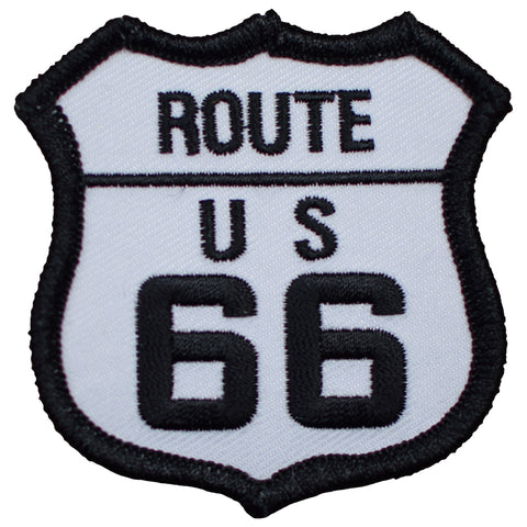 Route 66 Patch - Highway Sign, Rt. 66 Badge 2.5" (Iron on) - Patch Parlor