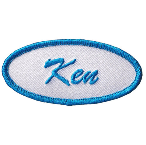 Ken Patch - Blue, White 3" (Iron On) - Patch Parlor