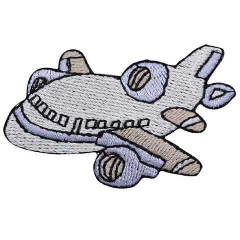 Jet Airplane Applique Patch - Travel, Vacation, Flying Badge 2.25" (Iron on) - Patch Parlor
