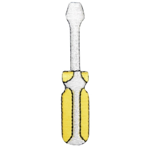 Screwdriver Applique Patch - Craftsman, Mechanic, Tool Badge 2.5" (Iron on) - Patch Parlor