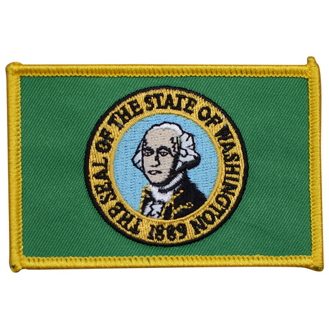 Washington Flag Patch - Seattle, Tacoma, Olympia 3.25" (Iron on) - Patch Parlor