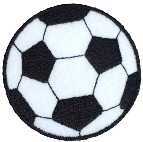 Large Soccer Ball Applique Patch - Fútbol Athletics Sports Badge 2.5" (Iron or Sew On)