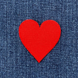 Heart Applique Patch - Red Embroidered Badge 2" (Iron Or Sew On)