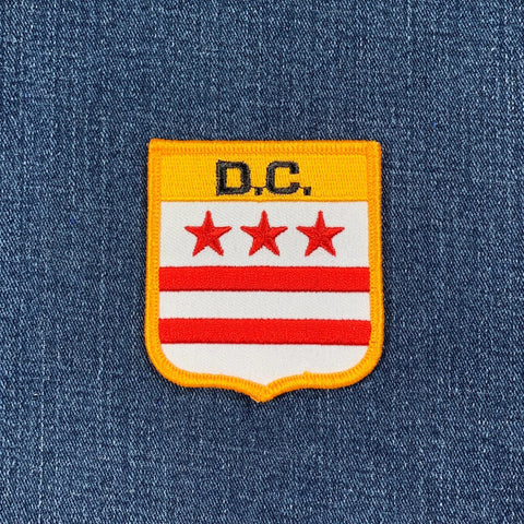 Washington DC Patch - Embroidered District of Columbia Flag Shield Badge 2.75" (Iron On)