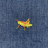 Grasshopper Applique Patch - Embroidered Insect Badge 1-5/8" (Iron On)