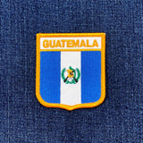 Guatemala flag patch on a denim background