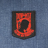 POW MIA patch on a denim background