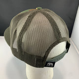 Trucker hat with a 'Let's Be Irie' tag on a black background
