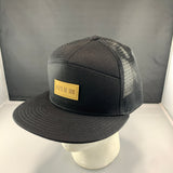Black mesh cap with a 'Let's Be Irie" patch on a black background