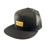 Black mesh cap with a 'Let's Be Irie" patch on a white background
