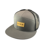 Gray cap with a 'Let's Be Irie' patch on a white background