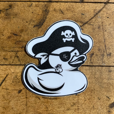 Duck Pirate Sticker - Vinyl Decal Captain Duckie Eyepatch Ducky 2"