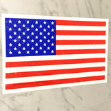 Large USA Flag Inside Window Decal - Static Cling Reusable Sticker United States of America 5" x 3"