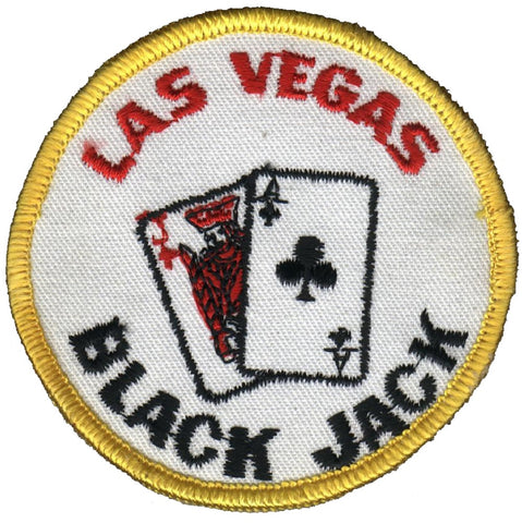 Las Vegas Black Jack Patch - Nevada, Gaming, Cards 3" (Iron on)
