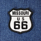 Missouri Route 66 Patch - Embroidered Highway Sign Badge 2.5" (Iron On)