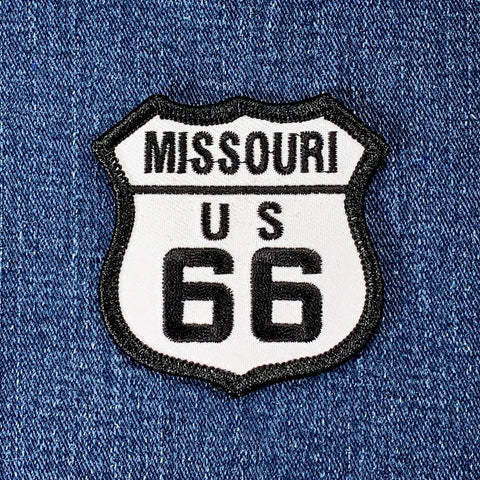 Missouri Route 66 Patch - Embroidered Highway Sign Badge 2.5" (Iron On)