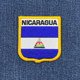 Nicaragua patch on a denim background