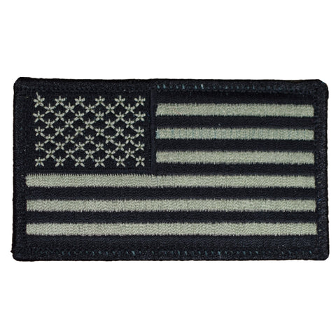 Olive Drab American Flag Patch - Green OD United States USA Badge 3-3/8" (Iron or Sew On)