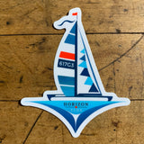 Sailing Sticker - Horizon Tide Sailboat Sail Boat Sailor Vinyl Decal 3.25"