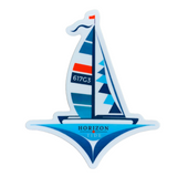 Sailing Sticker - Horizon Tide Sailboat Sail Boat Sailor Vinyl Decal 3.25"
