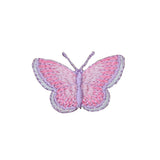 Pink butterfly patch on a white background