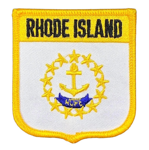 rhode island patch on a white background